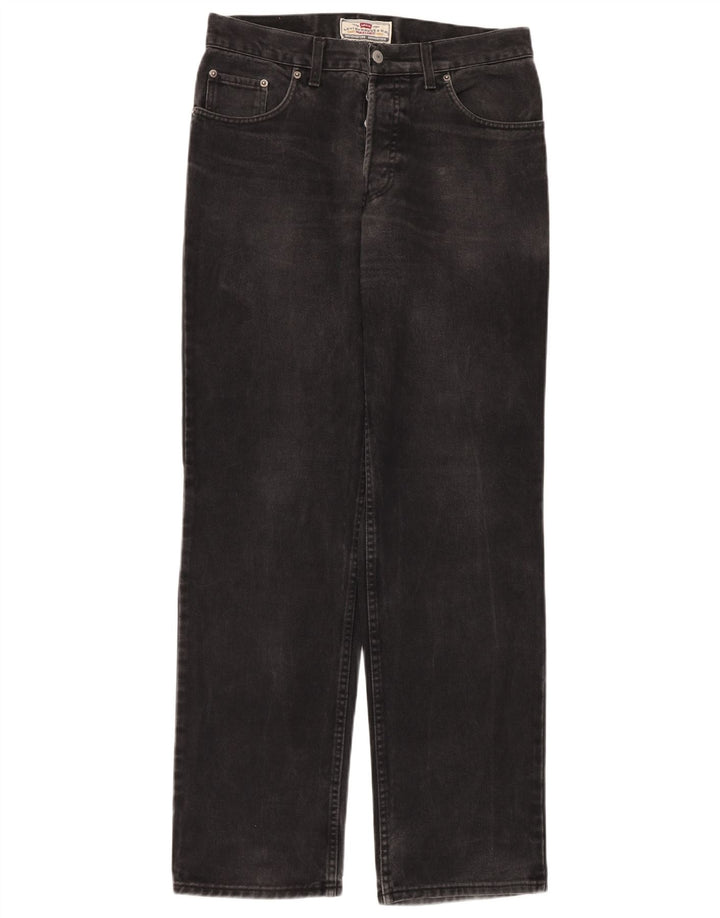 Levi's Mens Straight Jeans W33 L34 Black Cotton