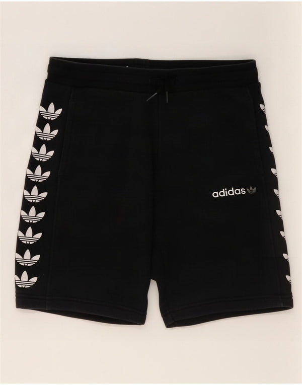 Adidas Boys Graphic Sport Shorts 11-12 Years Black Cotton