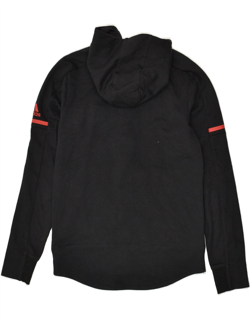 ADIDAS Mens Zip Hoodie Sweater Small Black | Vintage Adidas | Thrift | Second-Hand Adidas | Used Clothing | Messina Hembry 