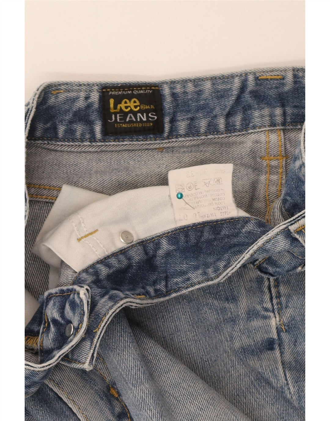 Lee Mens Felton Denim Shorts W30 Medium Blue Cotton