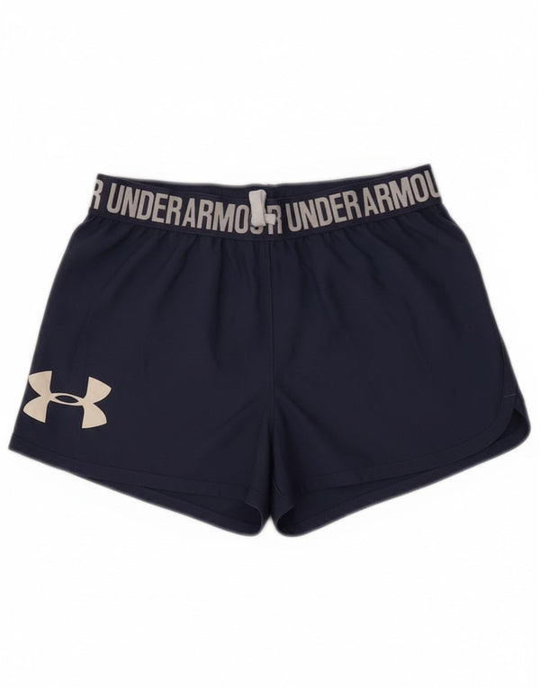 Under Armour Boys Heat Gear Sport Shorts 11-12 Years Large Navy Blue