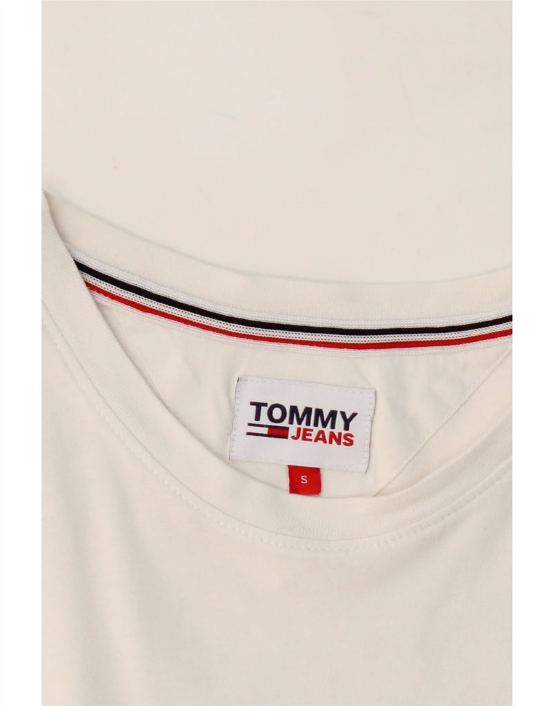 TOMMY HILFIGER Mens T-Shirt Top Small White Cotton Vintage Tommy Hilfiger and Second-Hand Tommy Hilfiger from Messina Hembry 