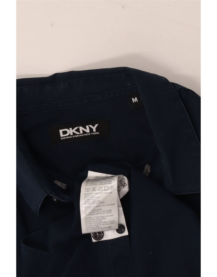 DKNY Mens Shirt Medium Navy Blue Cotton
