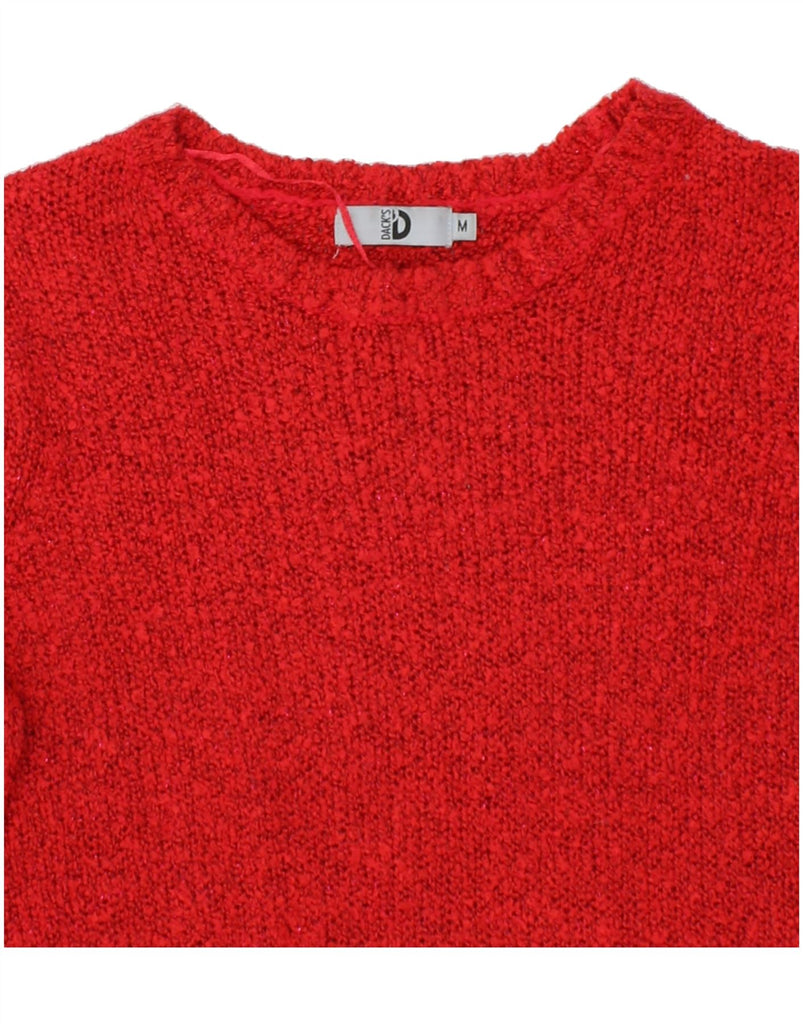 DACK'S Womens Boat Neck Jumper Sweater UK 14 Medium Red Flecked Acrylic | Vintage Dack's | Thrift | Second-Hand Dack's | Used Clothing | Messina Hembry 