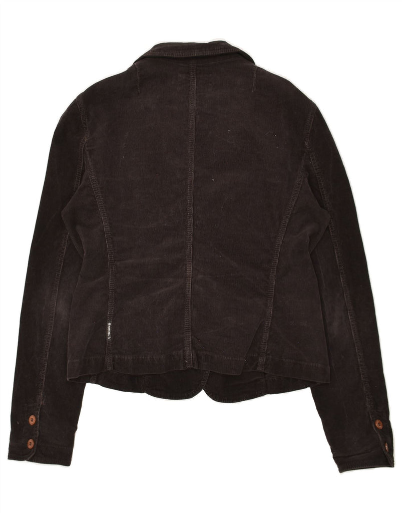 ARMANI Womens 3 Button Corduroy Blazer Jacket UK 16 Large Brown Cotton | Vintage Armani | Thrift | Second-Hand Armani | Used Clothing | Messina Hembry 