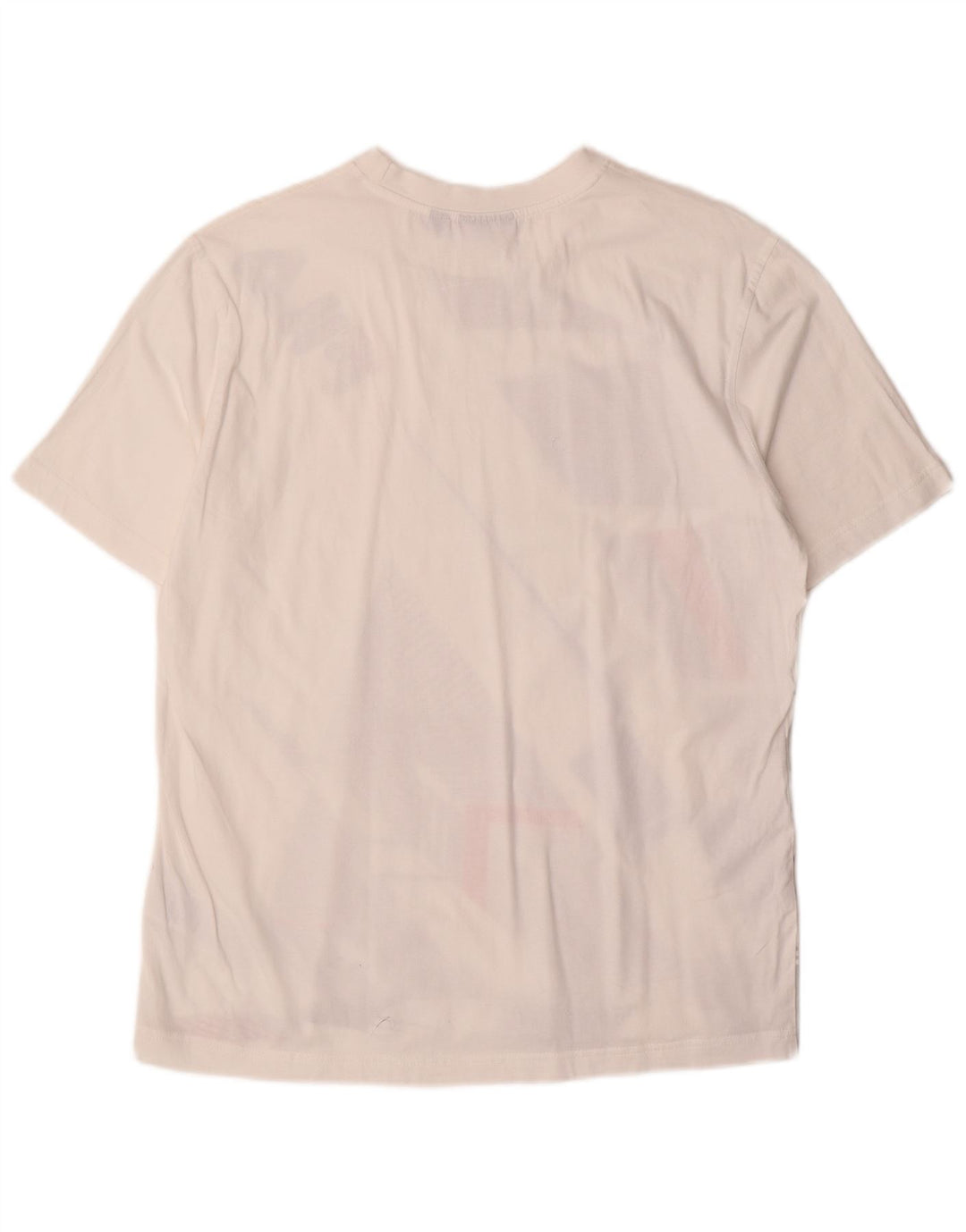 Fila Mens Graphic T-Shirt Top Medium White Geometric Cotton