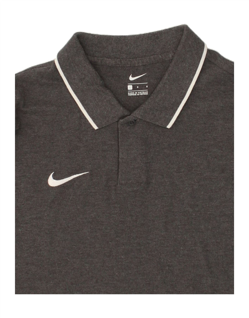 NIKE Mens Polo Shirt Large Grey Cotton | Vintage Nike | Thrift | Second-Hand Nike | Used Clothing | Messina Hembry 