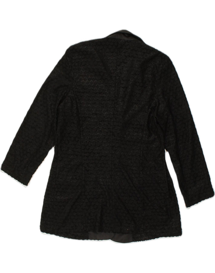 VINTAGE Womens 3 Button Blazer Jacket IT 46 Large Black Geometric | Vintage Vintage | Thrift | Second-Hand Vintage | Used Clothing | Messina Hembry 
