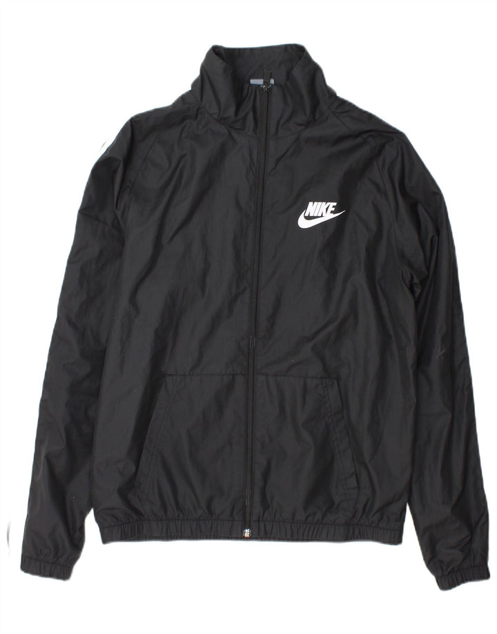 Nike Mens Rain Jacket UK 38 Medium Black Polyester