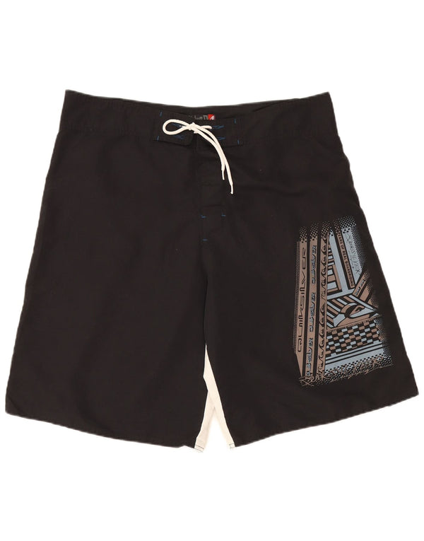 Quiksilver Mens Graphic Swimming Shorts Large Black Colourblock
