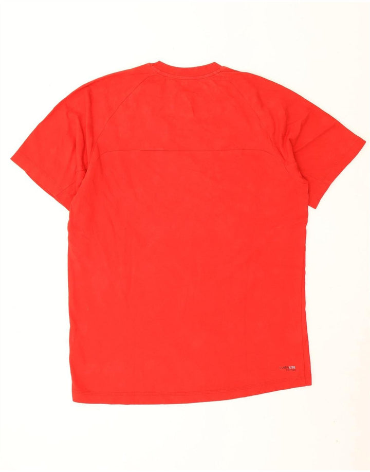 Adidas Mens Climalite T-Shirt Top Large Red Cotton