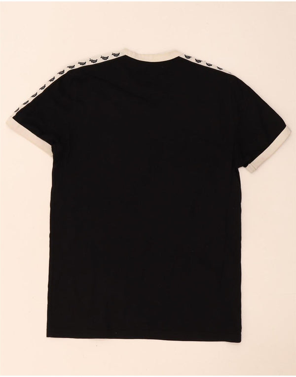 Fred Perry Mens Graphic T-Shirt Top XS Black Colourblock Cotton