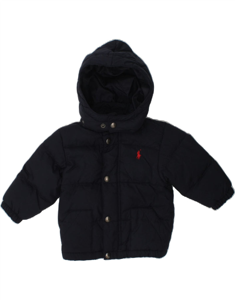 POLO RALPH LAUREN Baby Boys Hooded Padded Jacket 12-18 Months Navy Blue | Vintage Polo Ralph Lauren | Thrift | Second-Hand Polo Ralph Lauren | Used Clothing | Messina Hembry 