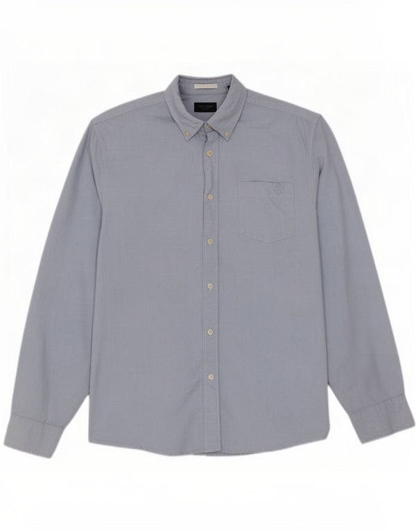 Ted Baker Mens Shirt Large Blue Cotton