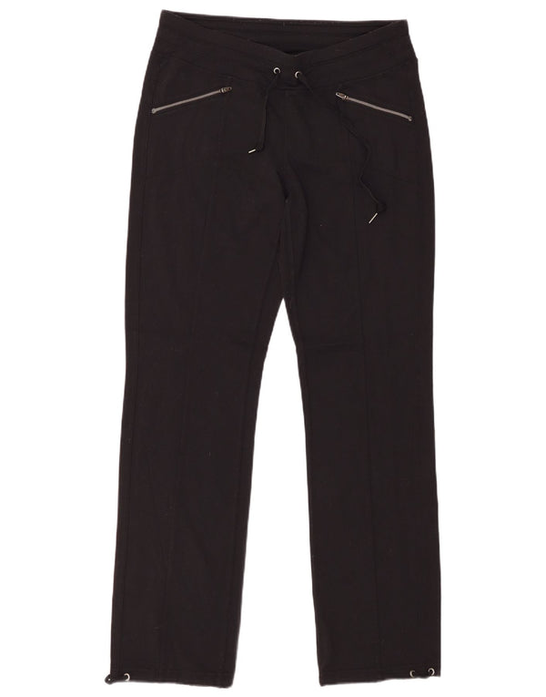 ATHLETA Womens Tracksuit Trousers UK 14 Medium  Black Nylon