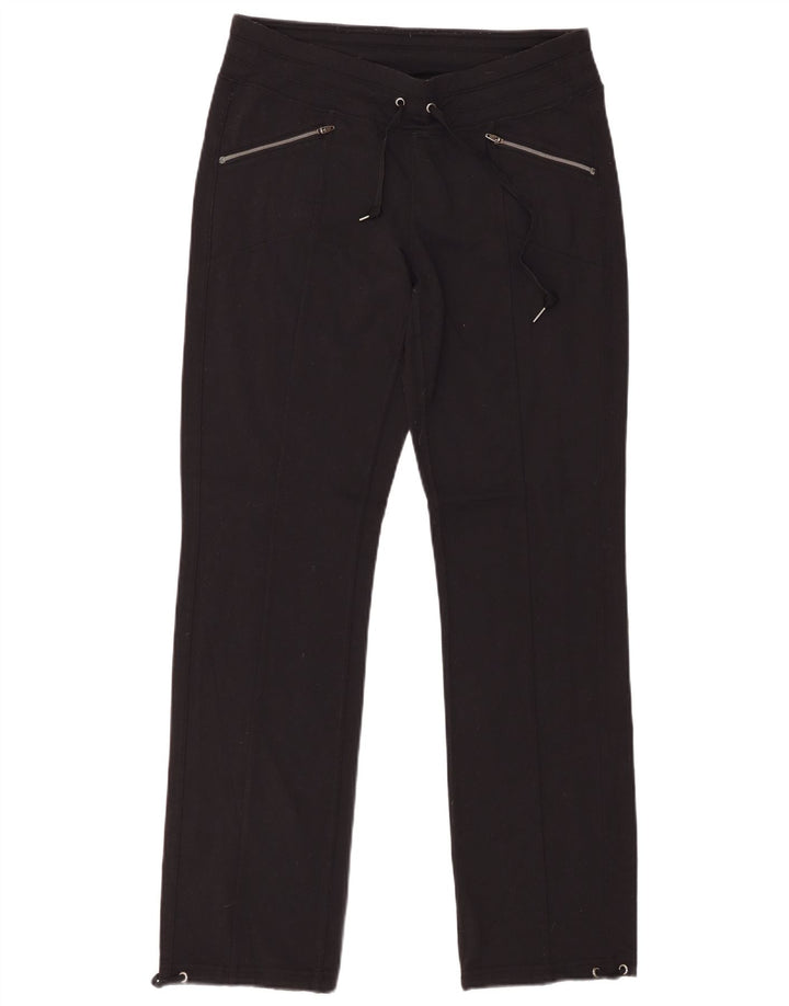 ATHLETA Womens Tracksuit Trousers UK 14 Medium  Black Nylon