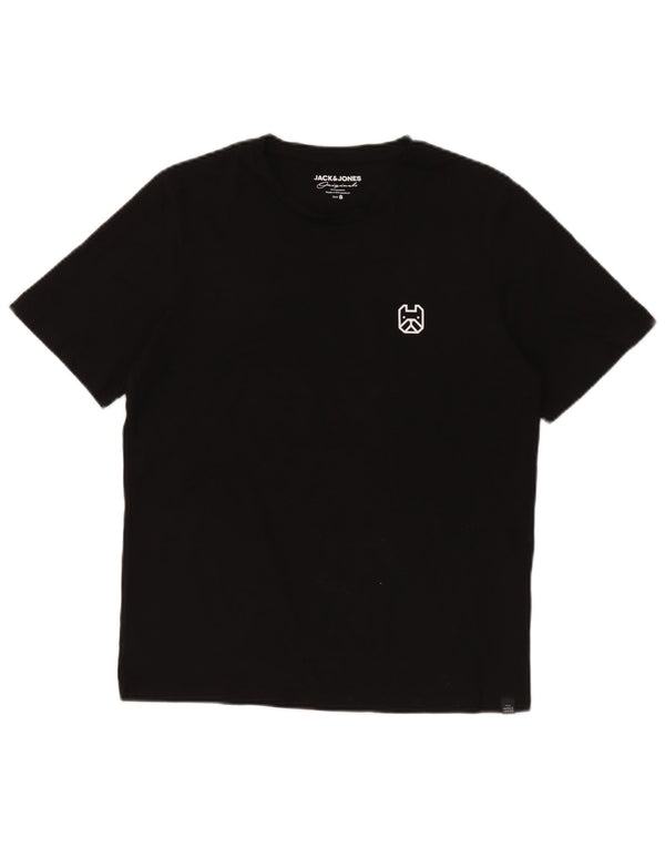 Jack & Jones Mens T-Shirt Top Small Black Cotton