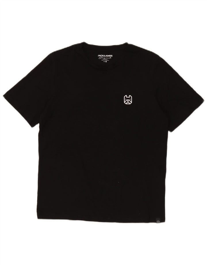 Jack & Jones Mens T-Shirt Top Small Black Cotton
