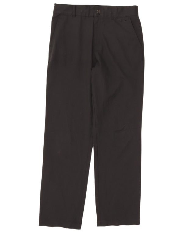 Nike Womens Dri Fit Straight Chino Trousers XL W30 L29 Black Polyester