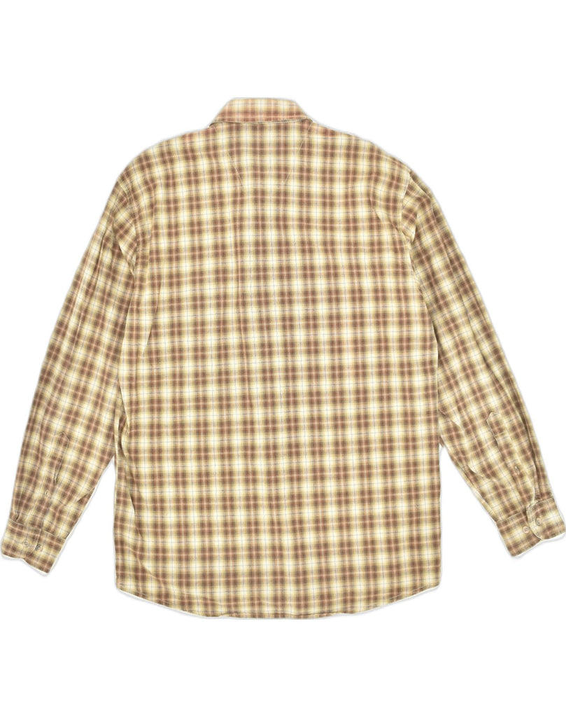 WRANGLER Mens Shirt Large Beige Check Cotton | Vintage Wrangler | Thrift | Second-Hand Wrangler | Used Clothing | Messina Hembry 
