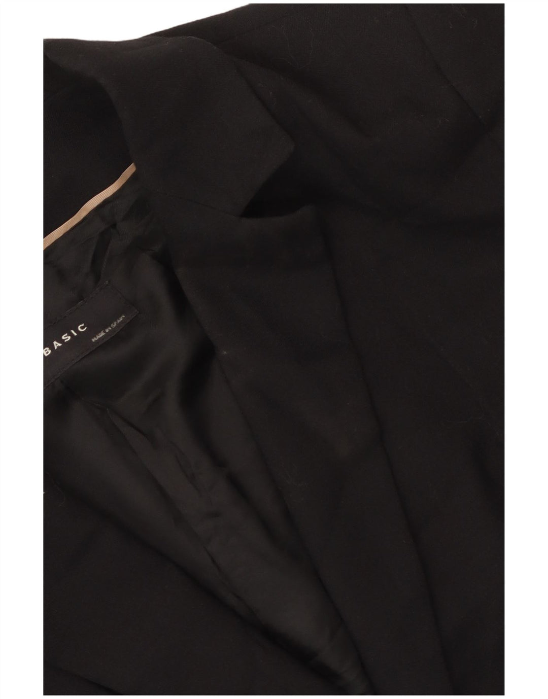 Zara Womens 1 Button Blazer Jacket EU 38 Small Black Polyester