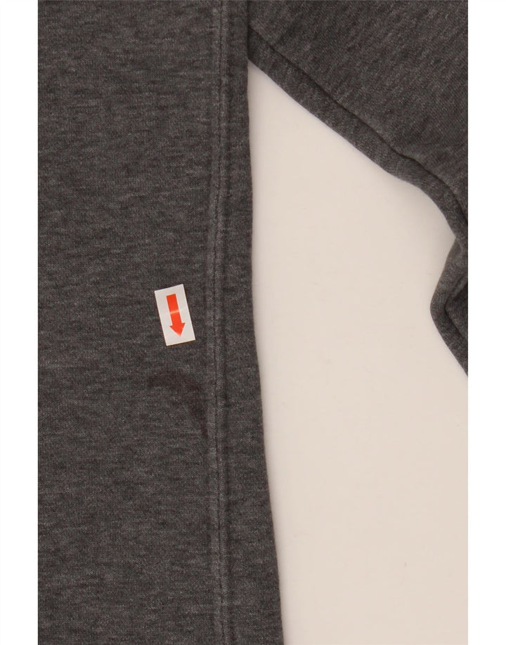 Nike Mens Graphic Hoodie Jumper Large Grey Flecked Cotton