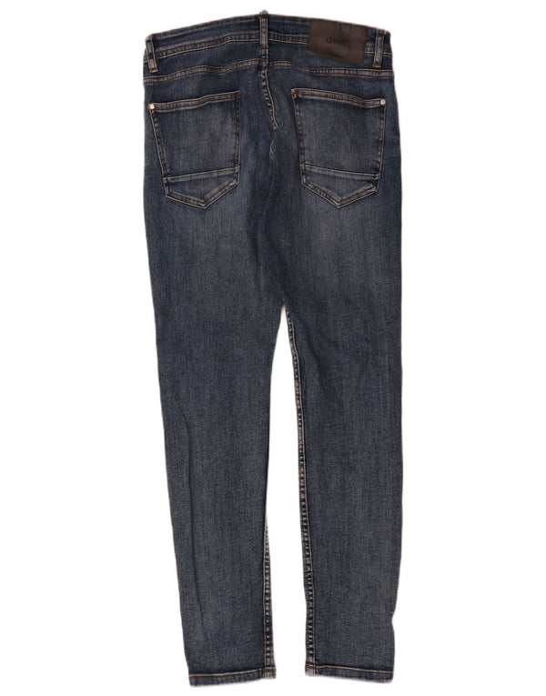 Zara Mens Skinny Jeans EU 42 Large W32 L29 Blue Cotton