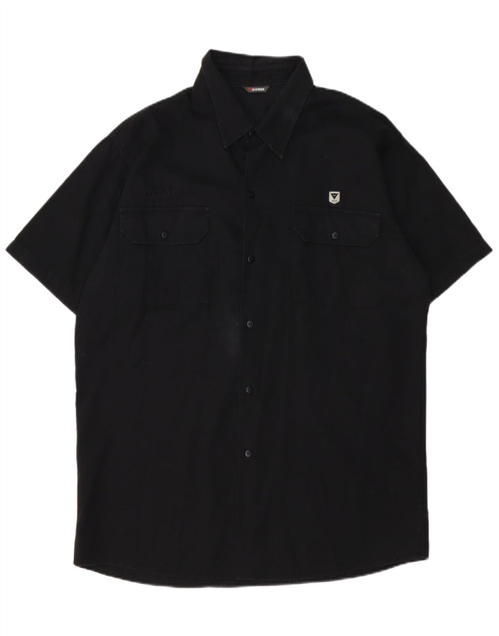 Dainese Mens Graphic Short Sleeve Shirt Large Black Cotton