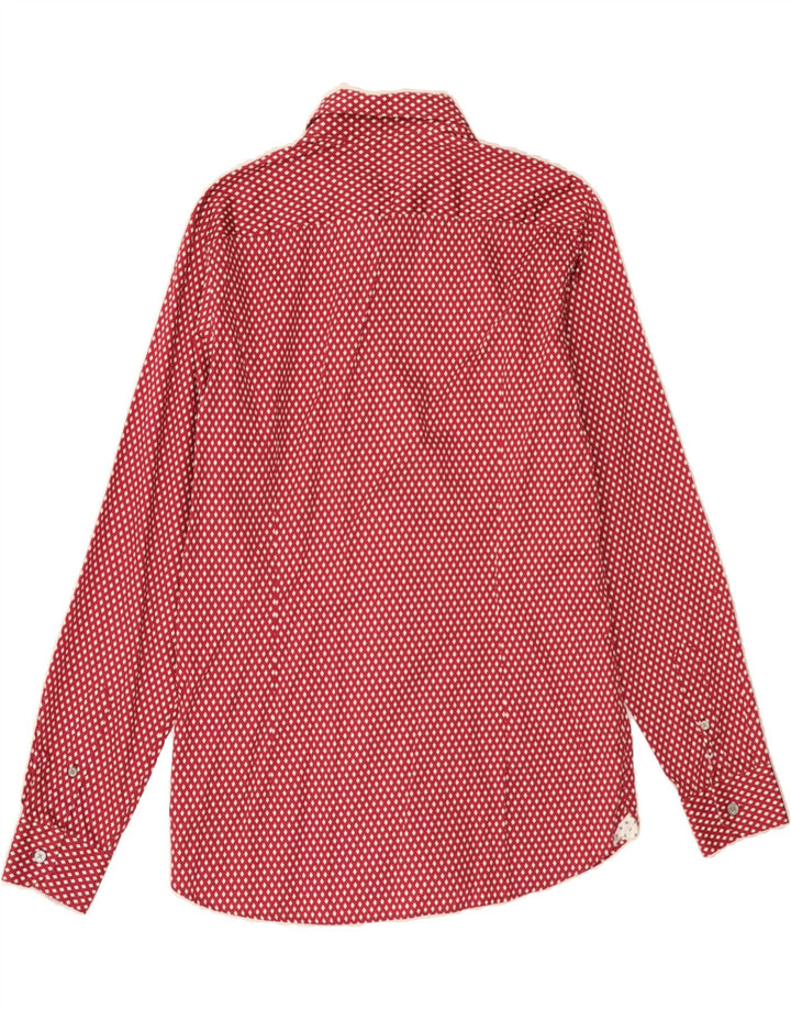 TED BAKER Mens London Shirt Size 4 Large Red Argyle/Diamond Cotton Vintage Ted Baker and Second-Hand Ted Baker from Messina Hembry 