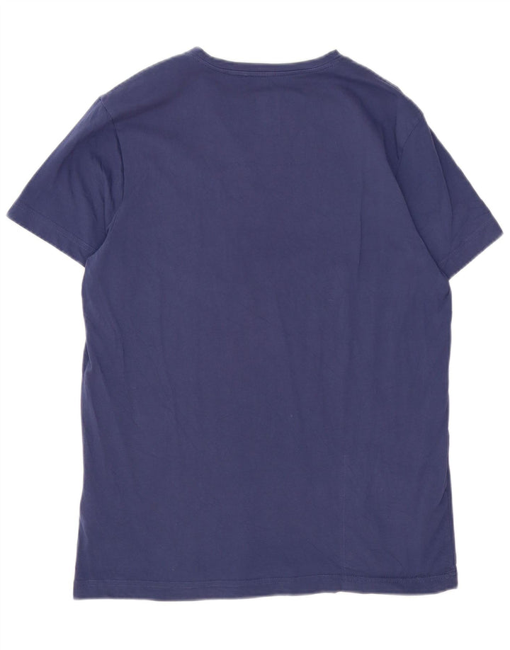 K-Way Mens T-Shirt Top Large Navy Blue Cotton