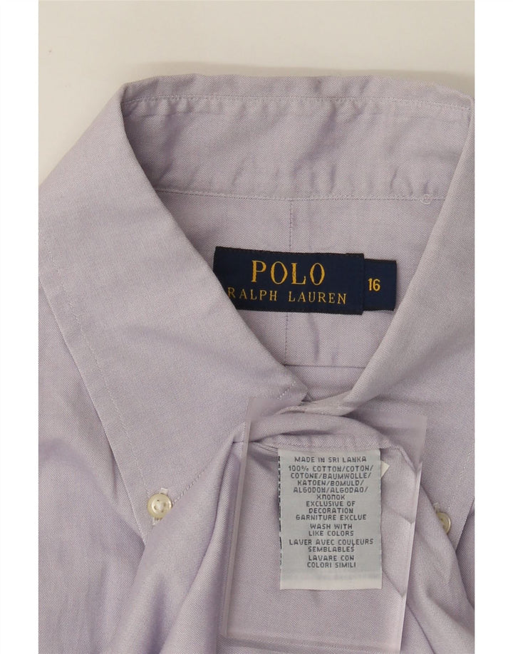 Polo Ralph Lauren Mens Shirt Size 16 Large Purple Cotton