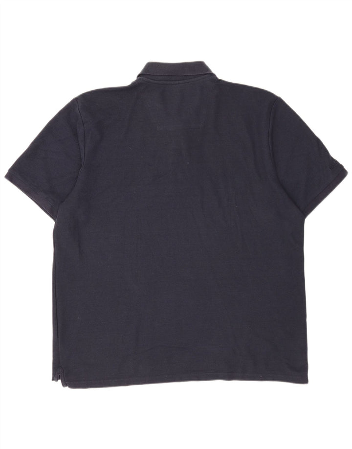 Nautica Mens Polo Shirt XL Navy Blue Cotton