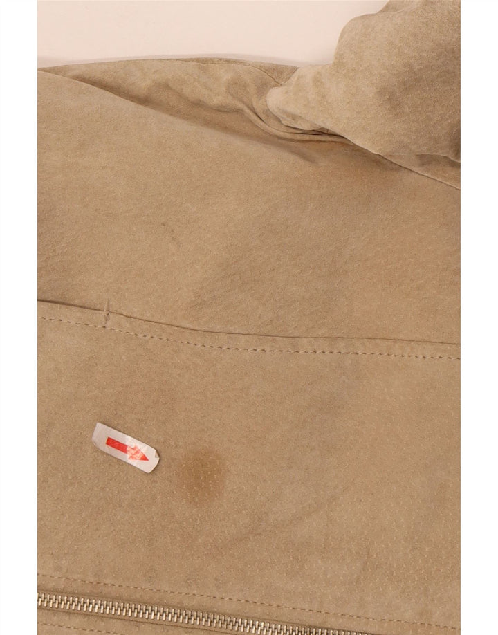 Privilegi Womens Suede Jacket IT 42 Medium Beige Leather