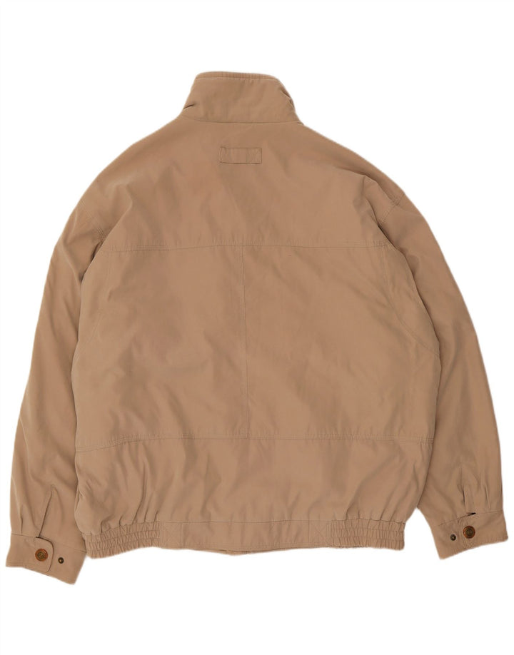 MANTONI Mens Bomber Jacket UK 42 XL Beige Polyester