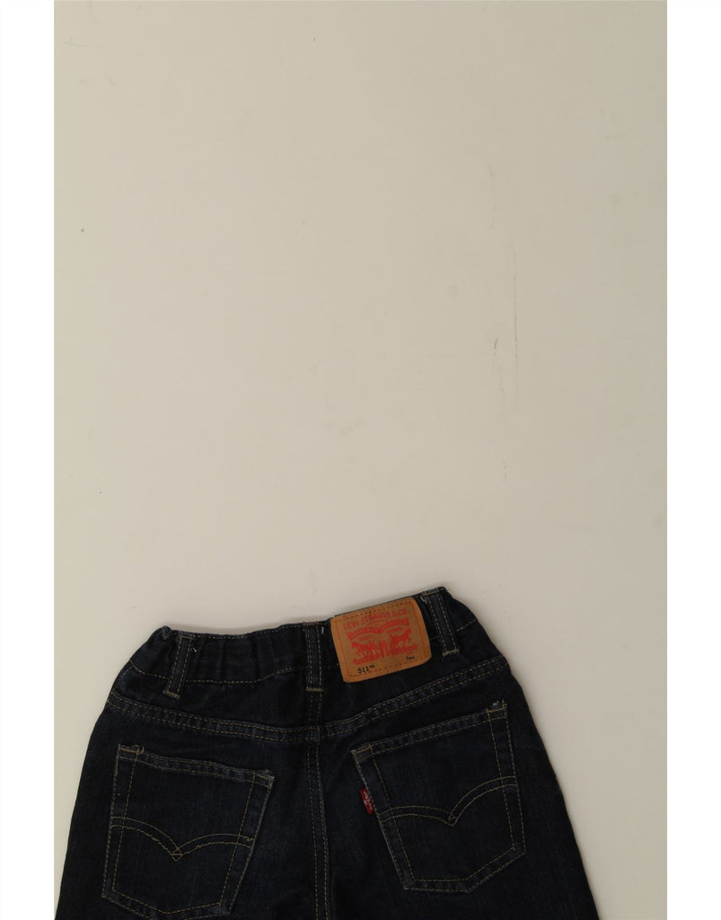 LEVI'S Boys 511 Slim Jeans 6-7 Years W23 L21 Navy Blue Cotton Vintage Levi's and Second-Hand Levi's from Messina Hembry 
