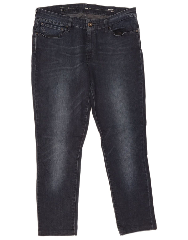 Levi's Womens Demi Curve Modern Rise Skinny Jeans W32 L34 Navy Blue Cotton