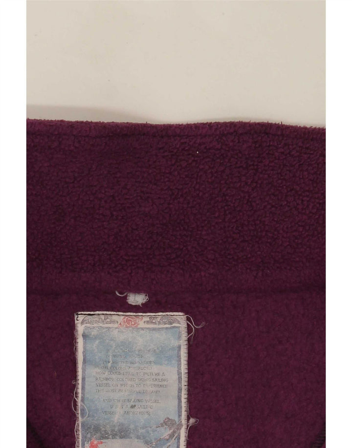 Vintage Womens Oversized Fleece Jacket UK 16 Large Purple