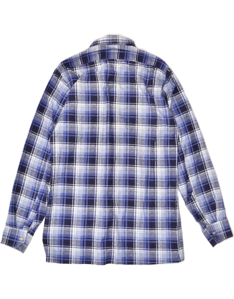 VINTAGE Mens Flannel Shirt Size 40 Medium Blue Check Cotton | Vintage Vintage | Thrift | Second-Hand Vintage | Used Clothing | Messina Hembry 