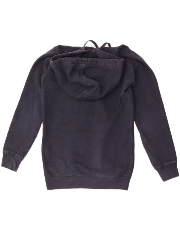 Jack Wills Womens Graphic Hoodie Jumper UK 6 XS Navy Blue Cotton