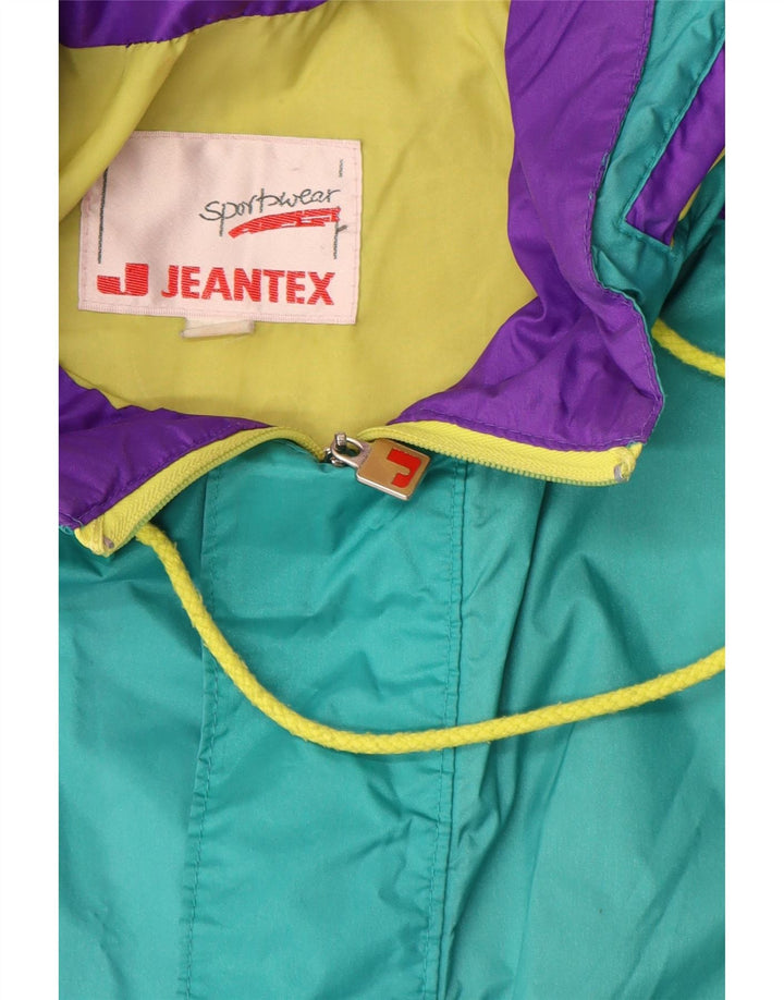 Jeantex Mens Rain Jacket UK 42 XL Turquoise Colourblock Polyamide