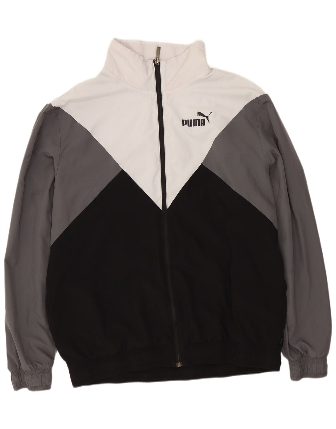 PUMA Mens Tracksuit Top Jacket XL Black Colourblock Polyester