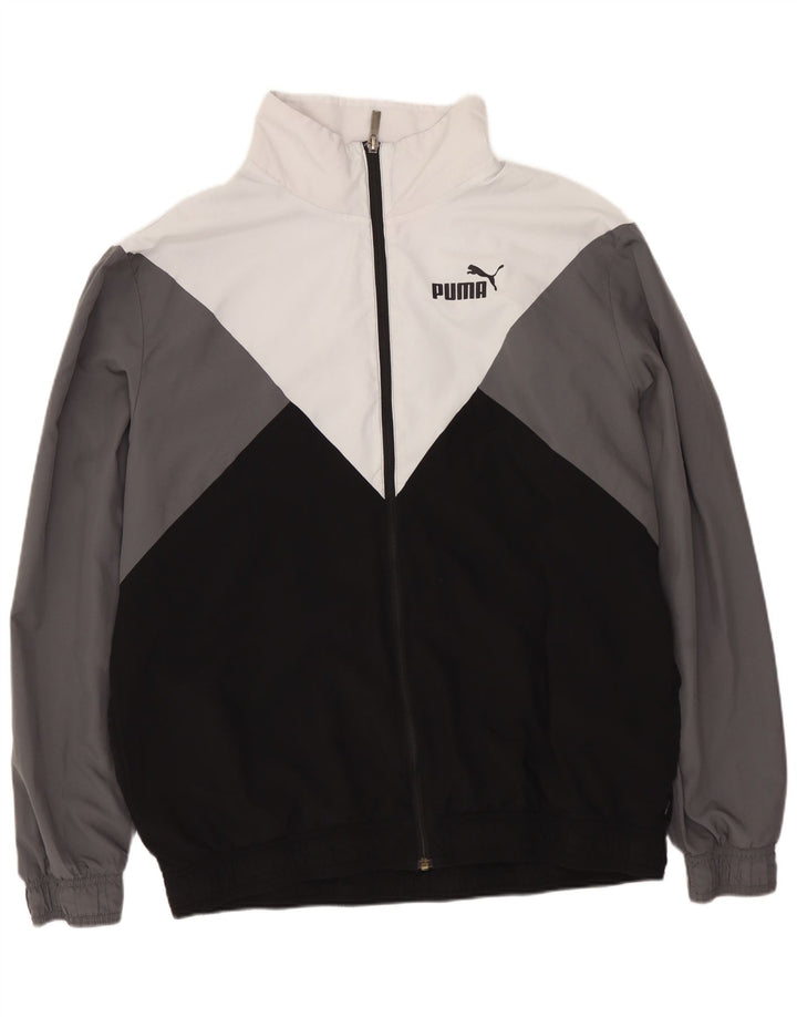 PUMA Mens Tracksuit Top Jacket XL Black Colourblock Polyester