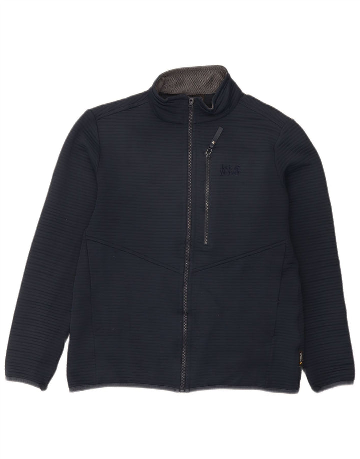 Jack Wolfskin Mens Tracksuit Top Jacket UK 36/38 Medium Navy Blue Polyester