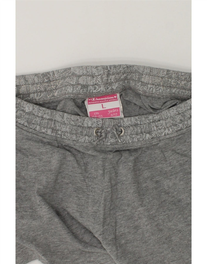 CHAMPION Girls Sport Shorts 11-12 Years Large  Grey Cotton | Vintage Champion | Thrift | Second-Hand Champion | Used Clothing | Messina Hembry 