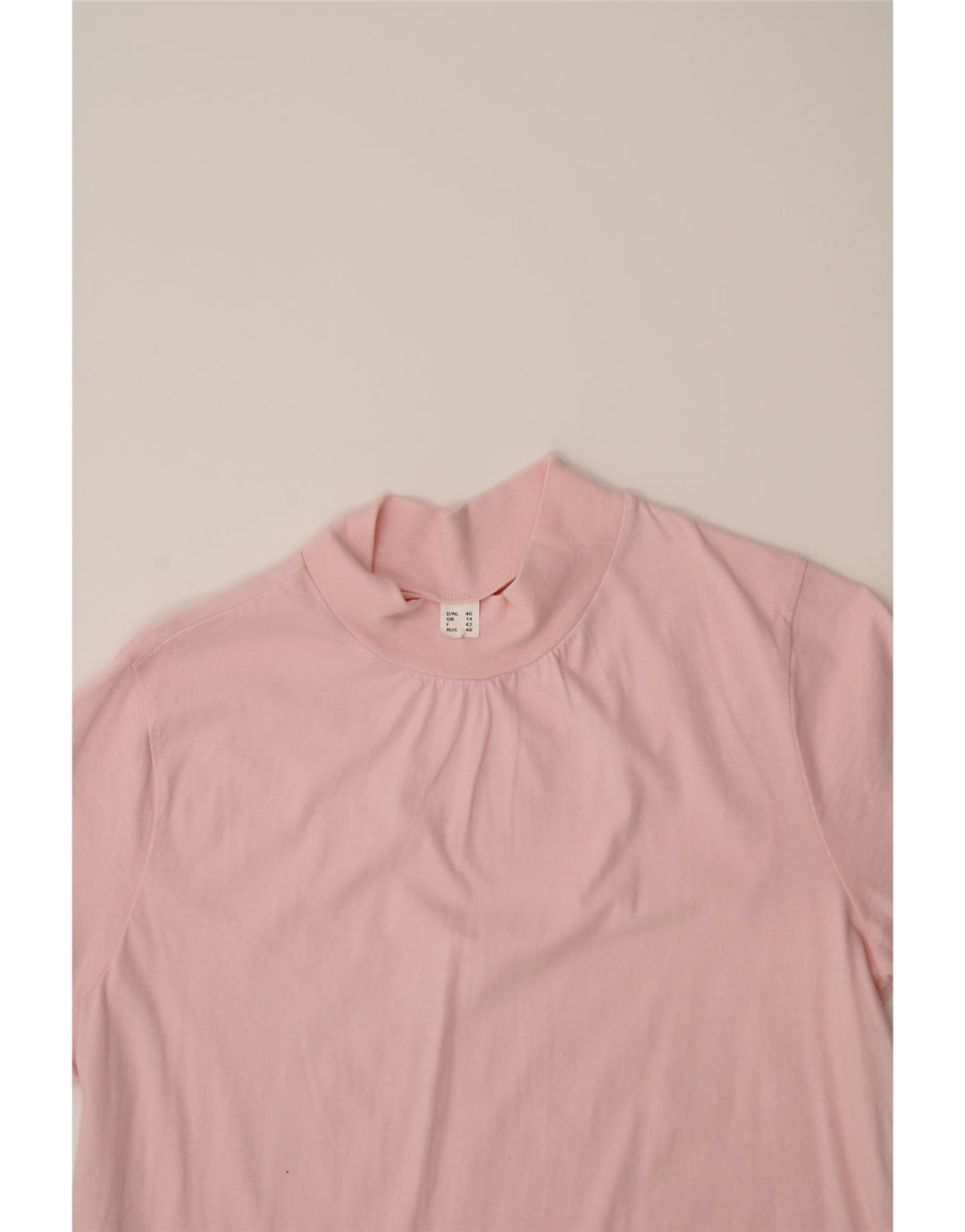 VINTAGE Womens T-Shirt Top UK 14 Medium  Pink Cotton Vintage Vintage and Second-Hand Vintage from Messina Hembry 