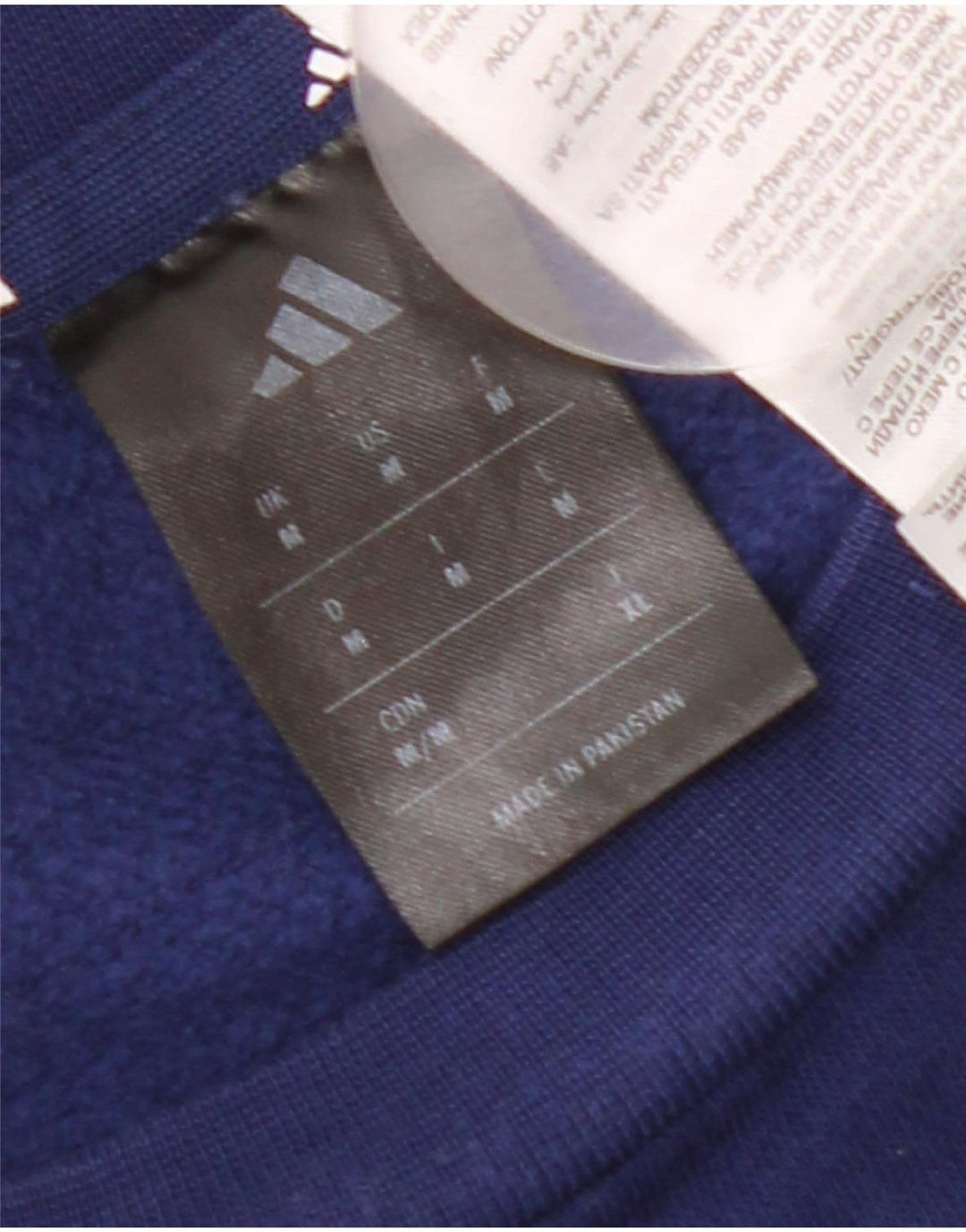 Adidas Mens Sweatshirt Jumper Medium Navy Blue Cotton