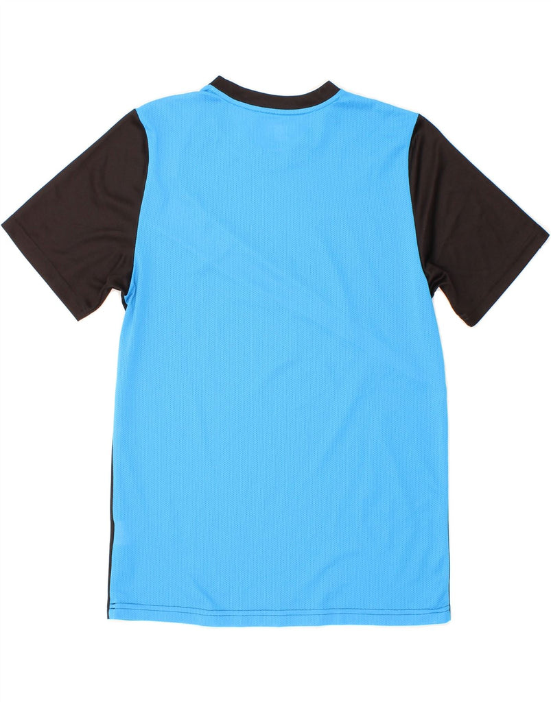 PUMA Mens T-Shirt Top Medium Blue Colourblock Polyester Vintage Puma and Second-Hand Puma from Messina Hembry 