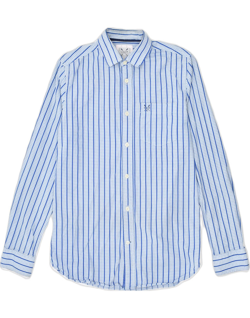 CREW CLOTHING Mens Coastal Fit Shirt XS Blue Striped | Vintage | Thrift | Second-Hand | Used Clothing | Messina Hembry 