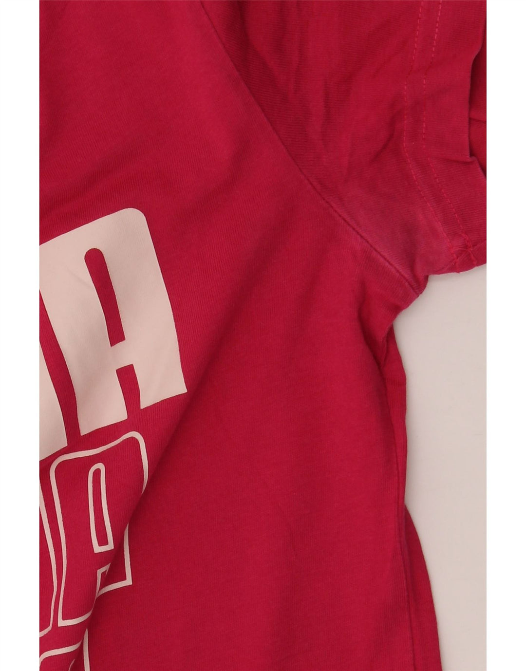 PUMA Womens Graphic T-Shirt Top UK 6 XS Pink