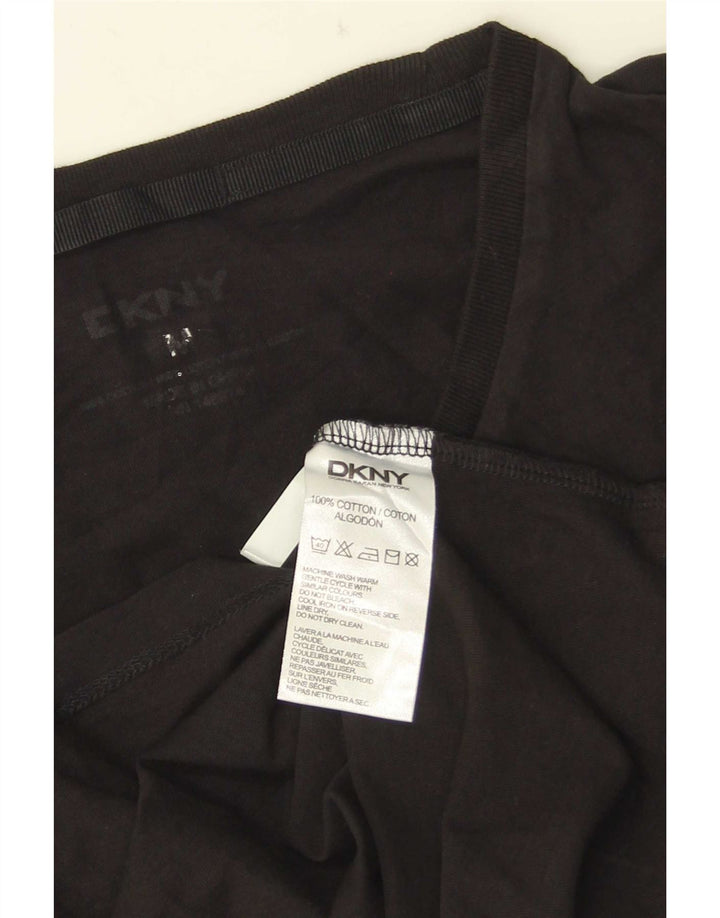 Dkny Mens Graphic T-Shirt Top Medium Black Cotton